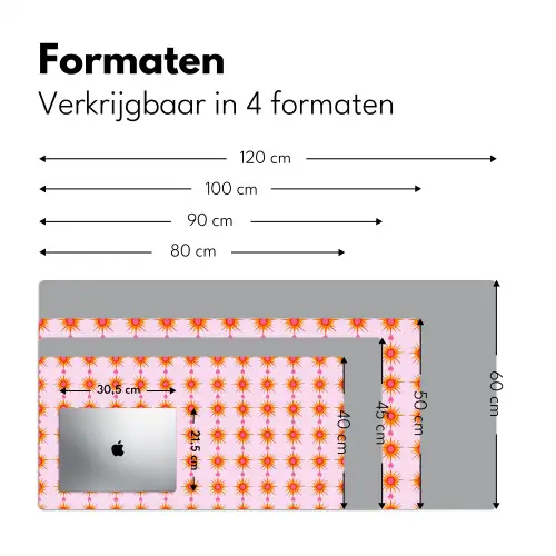 Zon - Motief - Roze Muismat XXL klein 681 -sfeer5