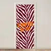 New era - Bordeaux - Zebraprint deurposter klein -3d_beige