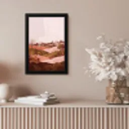 Heuvellandschap - Grafisch - Terracotta fotolijst zwart zonder passe partout klein -sfeer5