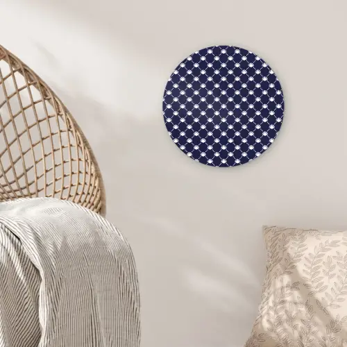 Oceaan - Schelp - Blauw - Wit Wandcirkel plexiglas klein 852 -sfeer5