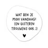 Quotes - Wat ben je mooi vandaag - Spreuken Wandcirkel Organisch Forex 3mm klein -3d