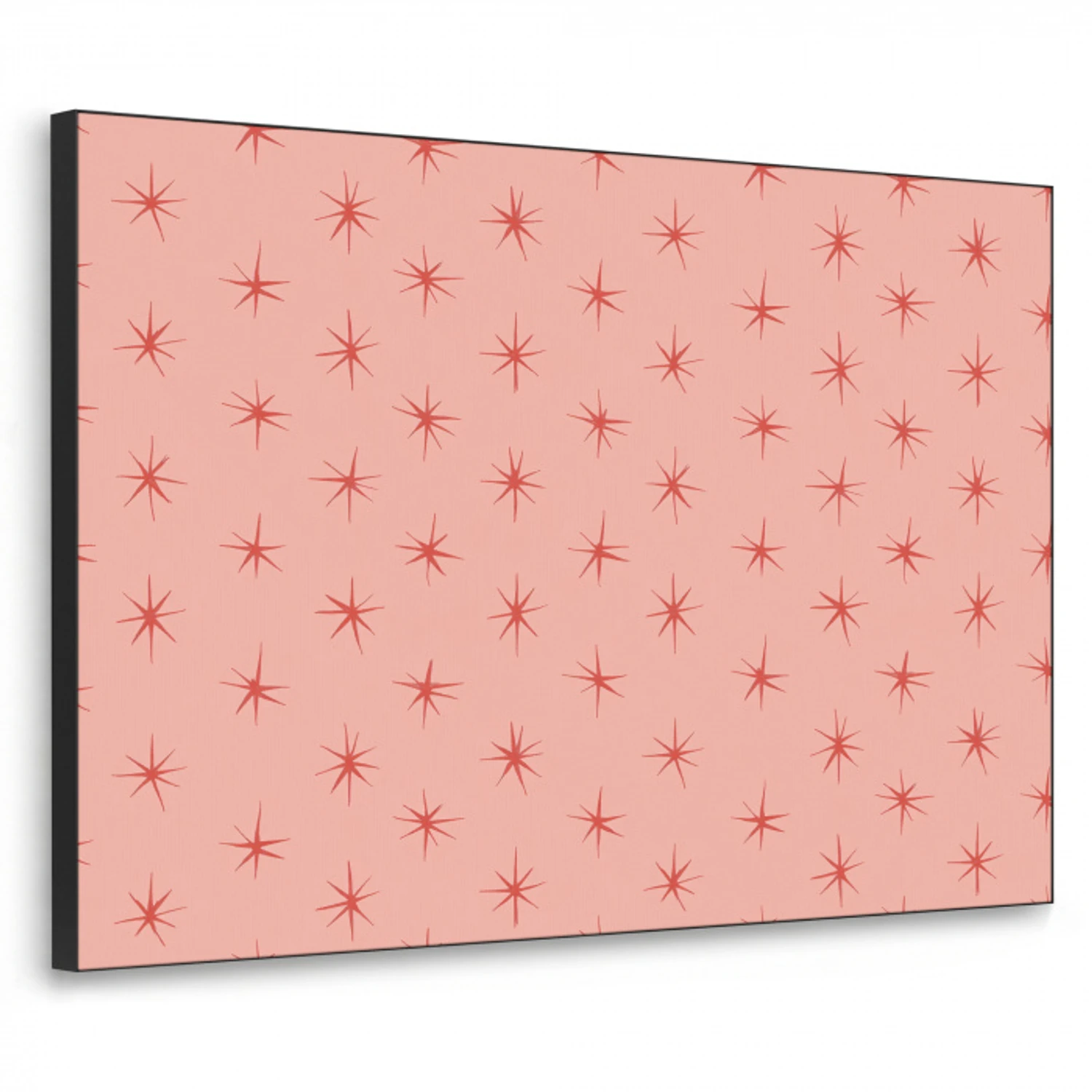 Sterretjes - Patroon - Oranje Textielframe zwart klein 947 -3d
