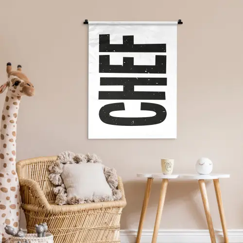 Chef - Japandi - Decoratie - Vintage Wandkleed katoen klein -wsfeer5_kind