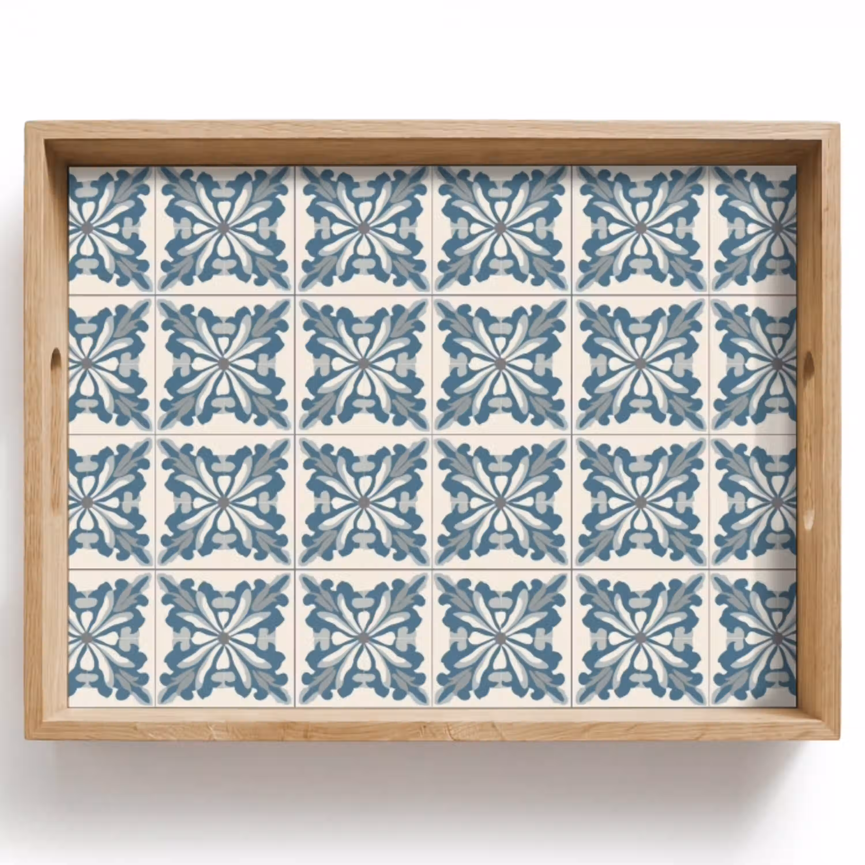Dessin - Tegel - Blauw Dienblad Rechthoek middel 911 -z3d_shopping