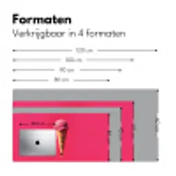 Schepijs - Roze - Hoorntje Muismat XXL klein -sfeer5