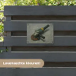 Haakse slijper - Schilderij - Gereedschap tuinposter los doek klein -sfeer3