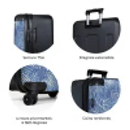 Modern - Abstract - Blauw NBS - Large koffer - Volwassenen Unisex groot -zzzzzzzbolletjes_FR
