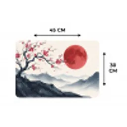 Kersenbloesem - Oosters - Rood Placemat vinyl groot -specs