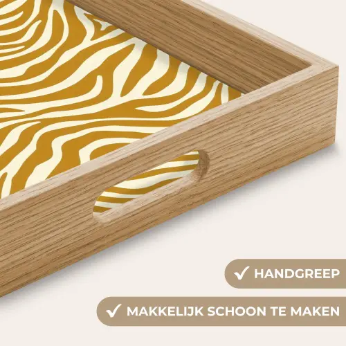 Zebra - Klassiek - Oker - Geel Dienblad Rechthoek middel 911 -USP_HandgreepNL