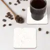 Terrazzo -  Patroon - Wit - Perzik onderzetter kurk middel 366 -sfeer2