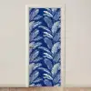 Blad - Palm - Blauw deurposter klein 289 -3d_beige