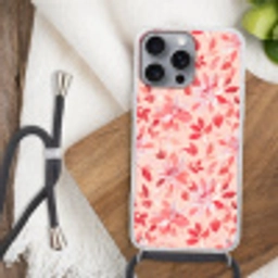 Botanisch - Bloemen - Rood Hoesje iPhone 16 Pro Max met koord klein 804 -sfeer4