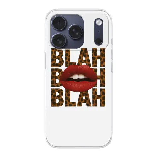 Lip - Rood - Quote Telefoonhoesje iPhone 17 Pro klein -3d