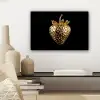 Aardbei - Goud - Zwart - Chrome canvas 2cm klein -sfeer6