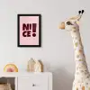 Nice - Uitroepteken - Roze fotolijst zwart zonder passe partout klein -usfeer4_kinderkamer