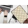 Bloemen - Patroon - Beige laptophoes neopreen klein 279 -bureau