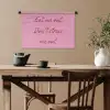 Eat me out don't stress me out - Roze - Handgeschreven Wandkleed katoen klein -sfeer6
