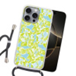 Modern - Bloemen - Groen Hoesje iPhone 16 Pro Max met koord klein 804 -sfeer1