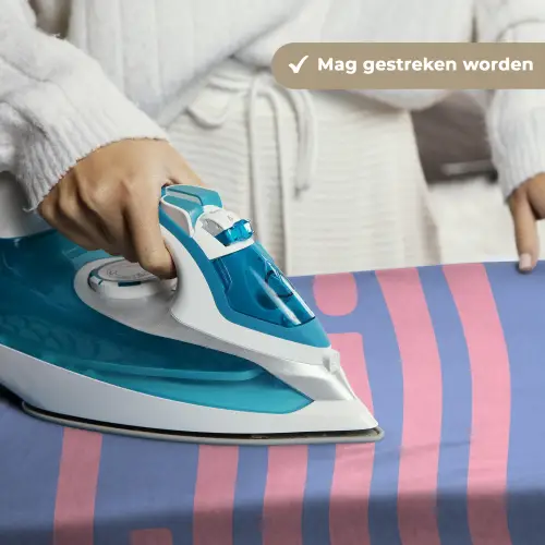 Chill - Roze - Blauw - Golvend Wandkleed katoen klein -sfeer9