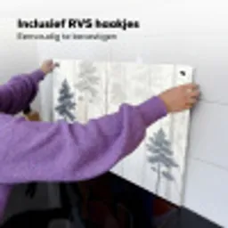 Bos - Bomen - Mist - Natuur - Illustratie - Grijs Inductie beschemer met haakjes klein -ky-ophangen-nl