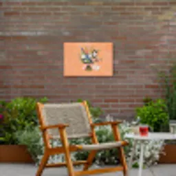 Boeket - Strikje - Quote Tuinposter op houten frame 2 cm dik klein -sfeer3