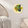 Felgeel - Vis - Strepen - Vinnen Wandcirkel kunststof plaat 5mm dik klein -sfeer5