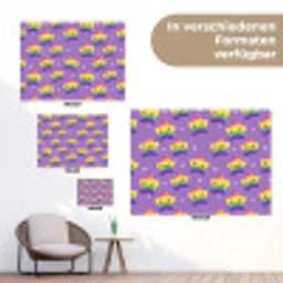 Sterren - Regenboog - Paars tuinposter los doek klein 239 -Xsfeer9_DE