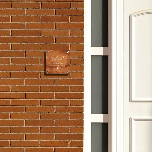 Roest - Sierlijk Naambord Vierkant klein -sfeer3-XS
