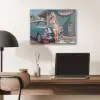 Auto - Vrouw - Groen PET vilt klein -sfeer5