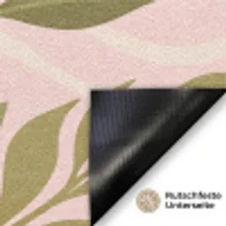 Grafisch - Bloemen - Roze Deurmat klein -antislip_DE