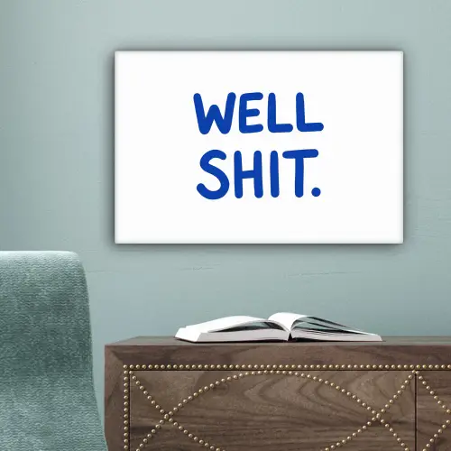 Blauw - Quote - Wit canvas 2cm klein -sfeer4