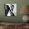 Buldog - Zwart - Abstract - Vlakken aluminium wit klein -sfeer2