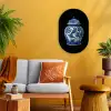 Pot - Delfts Blauw - Bloemen Wandcirkel Ovaal Forex klein -sfeer4