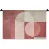 Figuren - Abstract - Roze Wandkleed katoen klein -zz3d