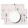 Terrazzo -  Patroon - Zacht - Zwart - Wit Placemat vinyl groot 368 -zzsfeer2_Kitchenyeah-website
