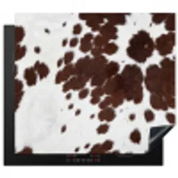 Koeienhuid - Klassiek - Bruin Inductie beschermer vinyl 3mm middel -3d