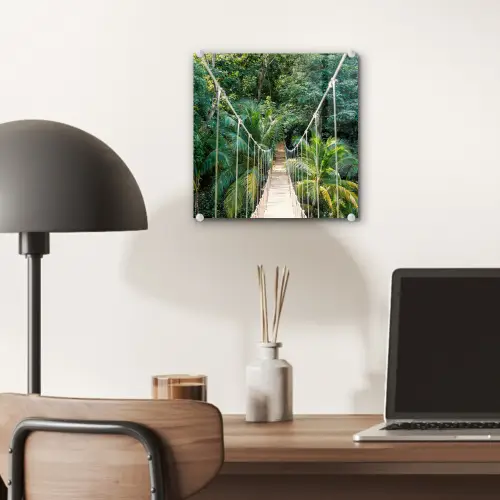Jungle - Palmboom - Brug - Natuur - Planten plexiglas 5mm klein -sfeer6