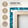 Glanzende - Blauwe - Stenen canvas 2cm xxl 828 -sfeer2