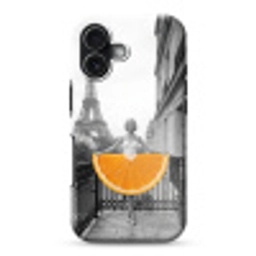 Sinaasappel - Eiffeltoren - Vrouw Toughcase MagSafe Apple iPhone 17 klein -3d