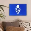 Tulp - Minimalistisch - Bladeren - Wit canvas 2cm klein -sfeer1