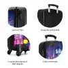 Neon nightcar NBS - Handbagage koffer - Kinderen Unisex middel zzzzzzzbolletjes_FR