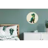 Stekels - Dino - Blauw - Gespierd Wandcirkel aluminium klein -slaapkamer