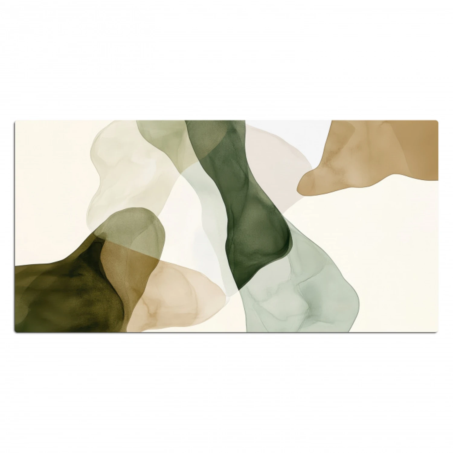 Japandi - Abstract - Groen Muismat XXL klein -3d_leeg