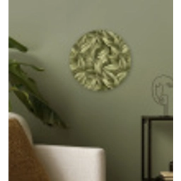 Bladeren - Modern - Groen Wandcirkel kunststof plaat 5mm dik klein 188 -sfeer3