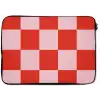 Schaakbord patroon - Rood - Roze - Blokjes laptophoes neopreen klein -zkaufland3dotto