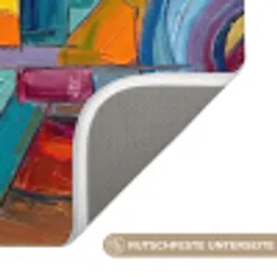 Abstract - Cirkels - Schilderij - Kleurrijk - Dynamisch Badmat klein -USP_AntislipDE
