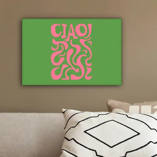 Abstract - Roze - Ciao - Vormen canvas 2cm klein -sfeer3