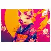 Varken - Bloemkroon - Kimono - Abstract poster papier klein -3d