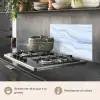Marmer - Golf - Blauw - Patronen - Marmerlook - Pastel keuken achterwand spatscherm klein -usp_IT