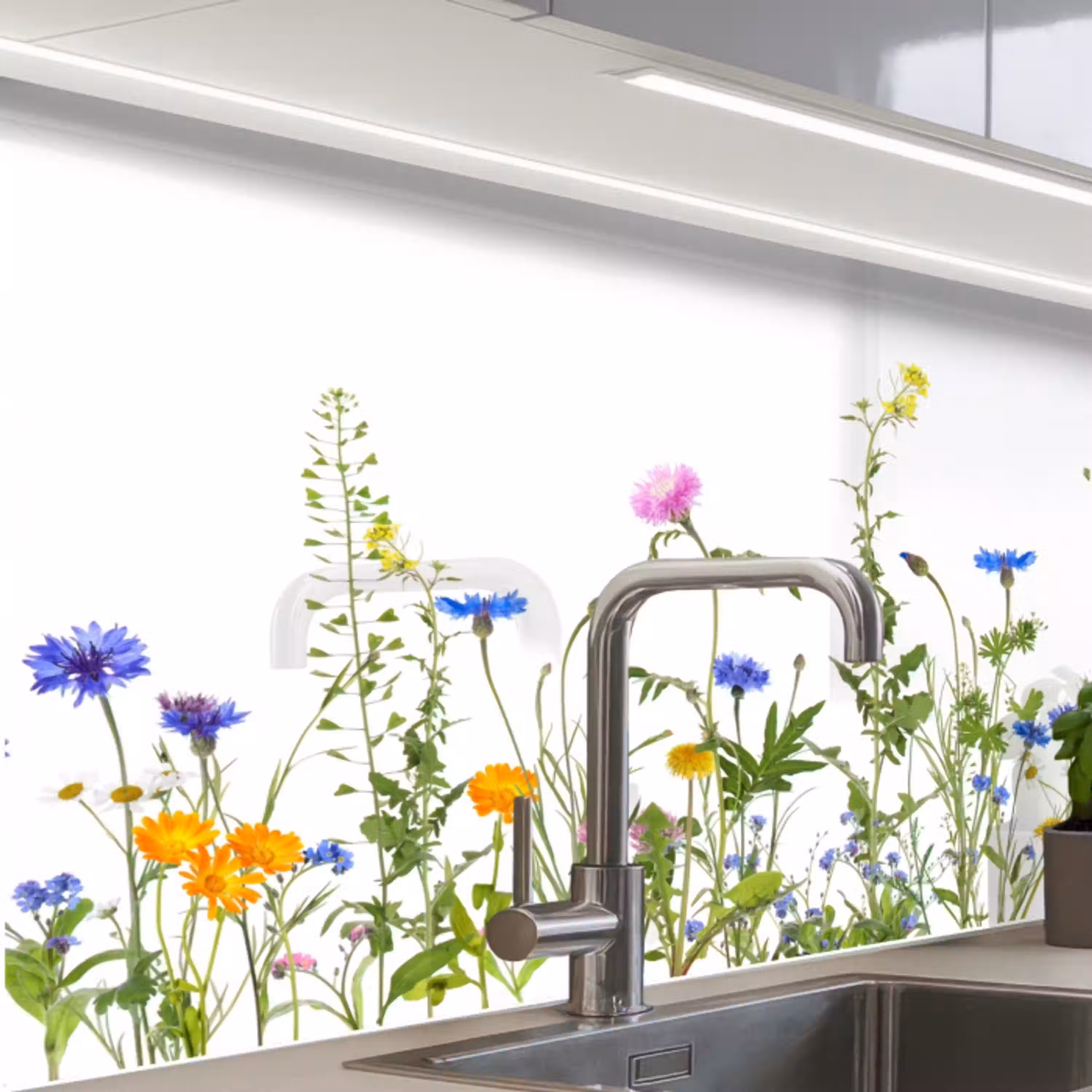 Bloemen - Veldbloemen - Lente keuken achterwand 2 middel -zzzz3d_schuin